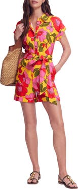 Boden Kay Floral Linen Playsuit