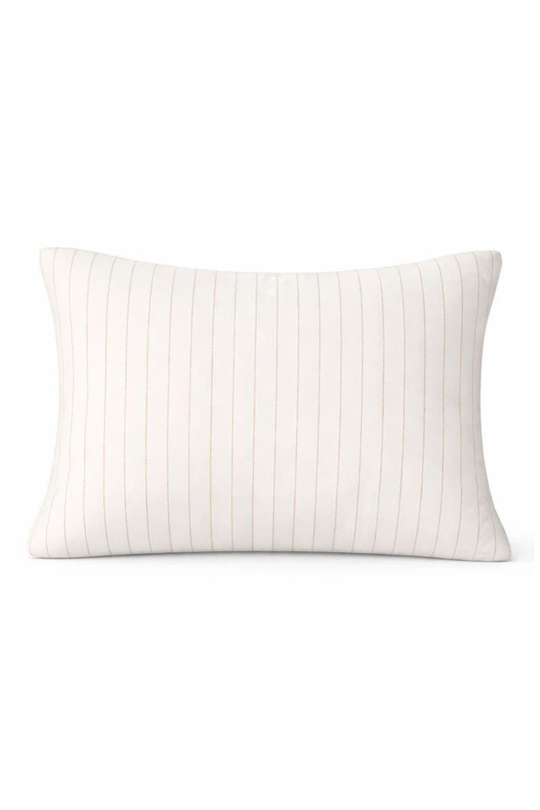 Golden Stripe Boudoir Pillow Sham, Main, color, WHITE/ GOLD