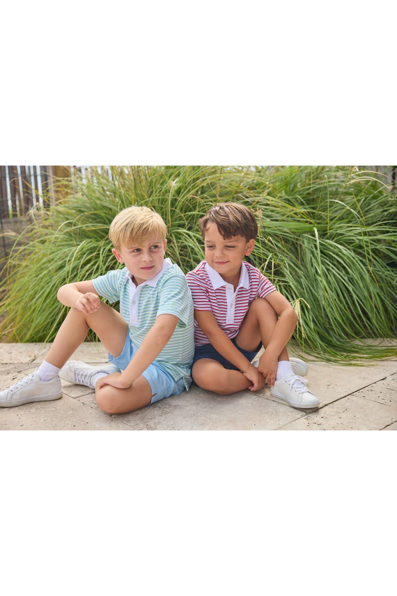 Kids' Short Sleeve Polo, Alternate, color, Greenview Stripe