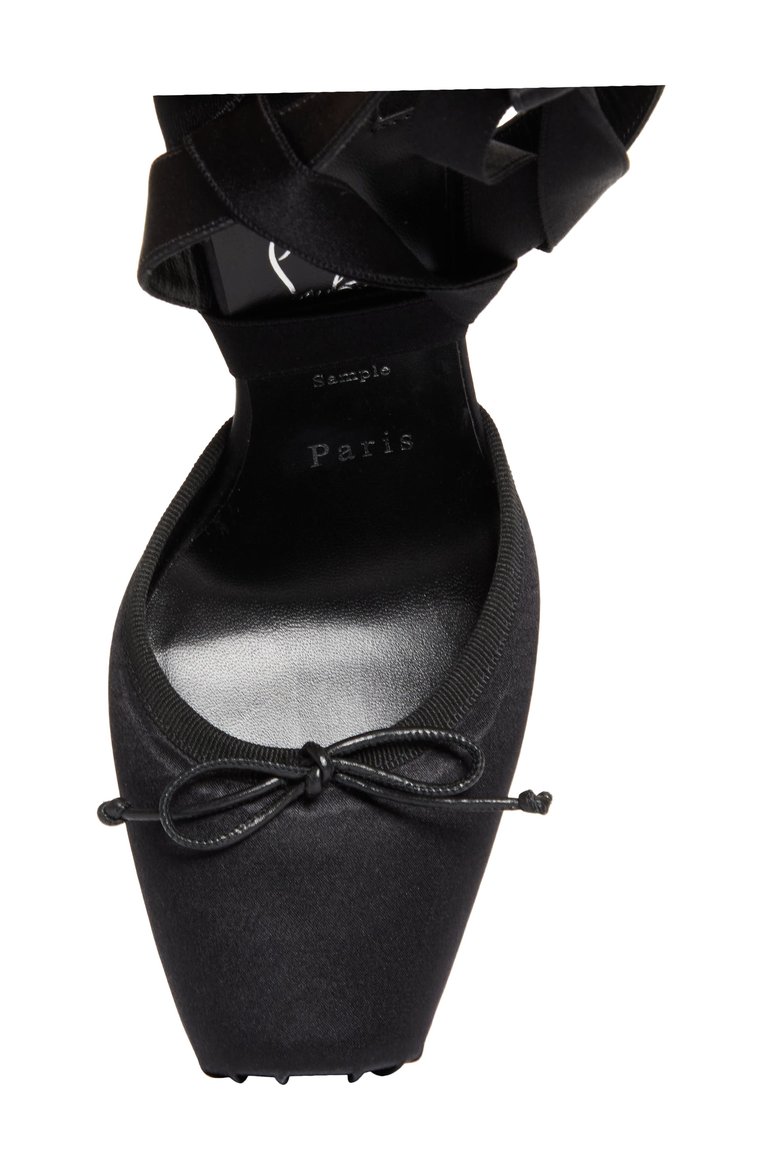 Christian Louboutin Cassia Lace-Up Slingback Pump, Alternate, color, Black/ Lin Black