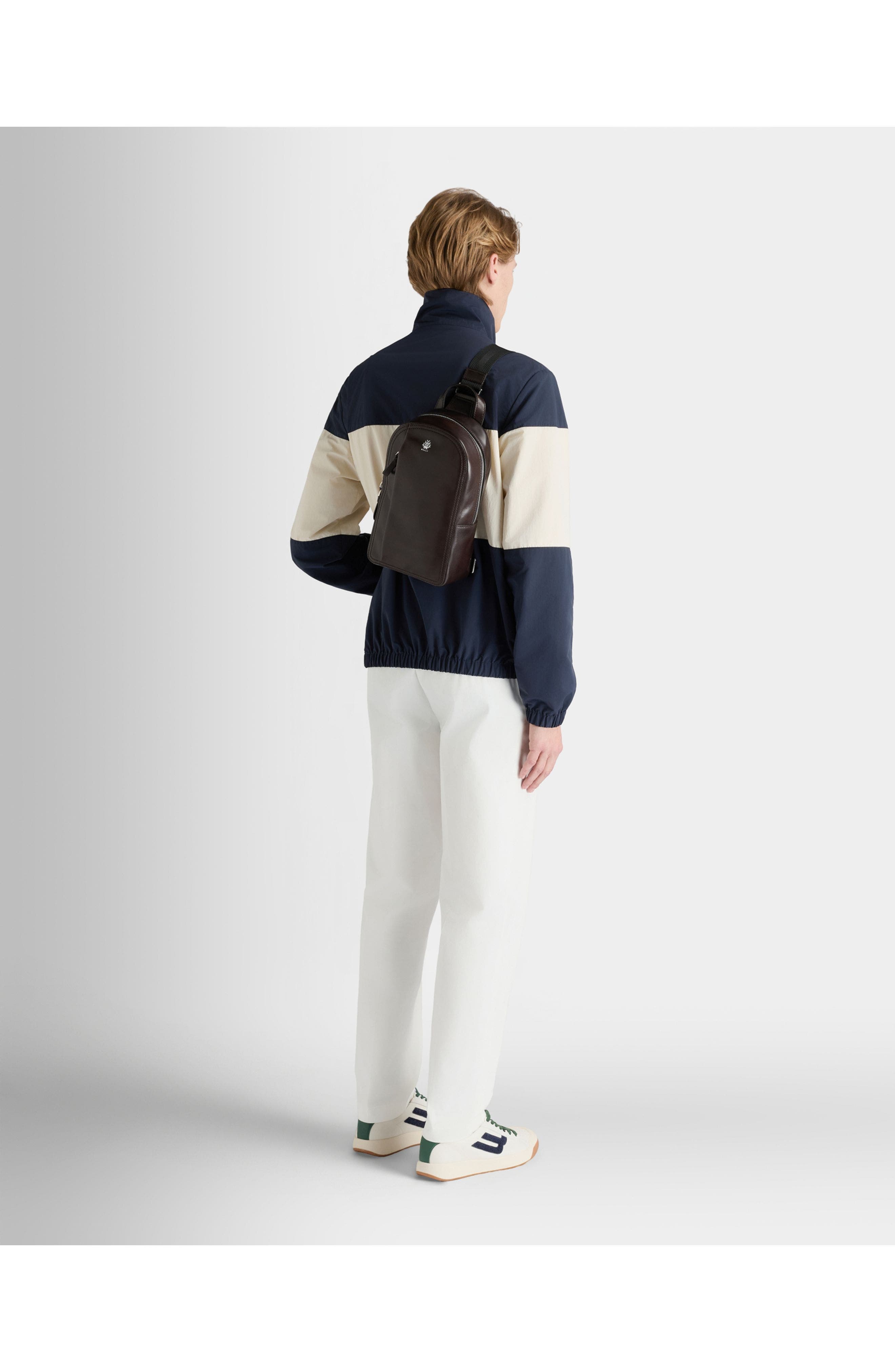 Bally Ray Sling Bag in Leather, Alternate, color, Brown