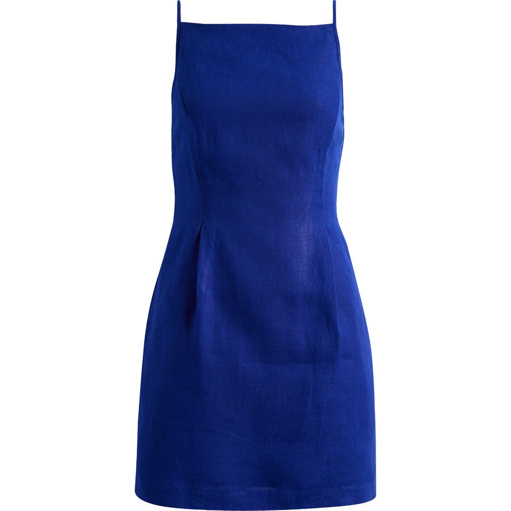 Madewell High Neck Sleeveless Linen Minidress
