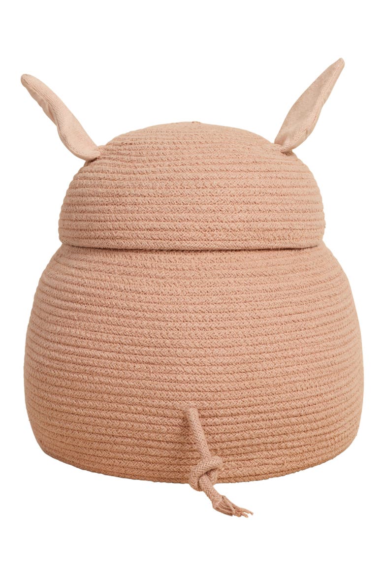 Peggy the Pig Basket, Alternate, color, ROSE