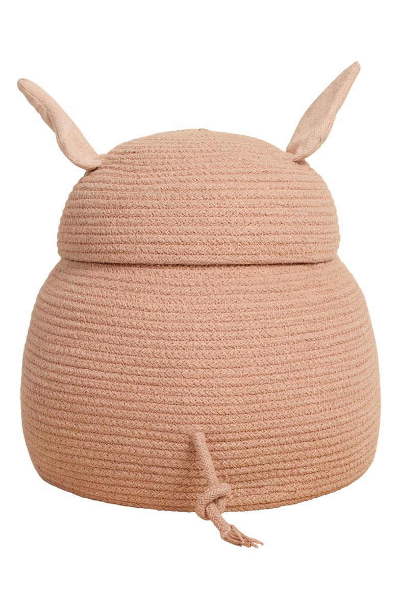 Lorena Canals Peggy the Pig Basket, Alternate, color, Rose
