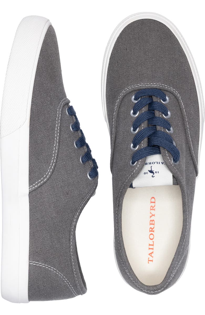 TailorByrd Luke Washed Canvas Sneaker, Alternate, color, Gray