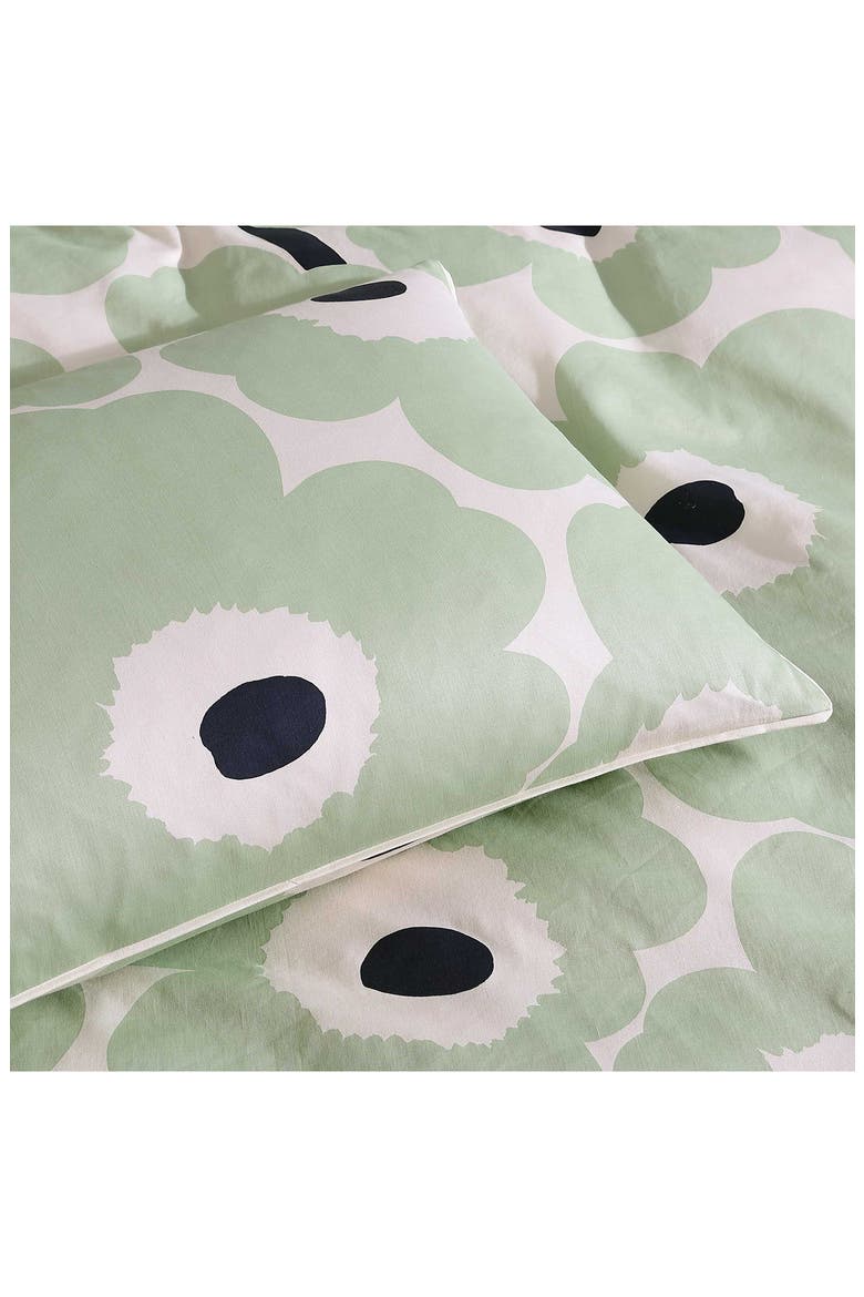 Unikko Duvet Cover & Shams Set, Alternate, color, OPEN LIGHT-PASTEL GREEN