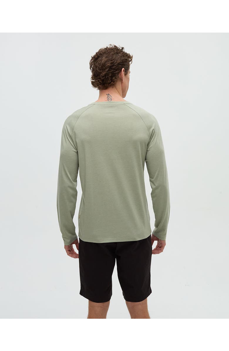 tentree Baker Henley Longsleeve, Alternate, color, Light Moss Heather