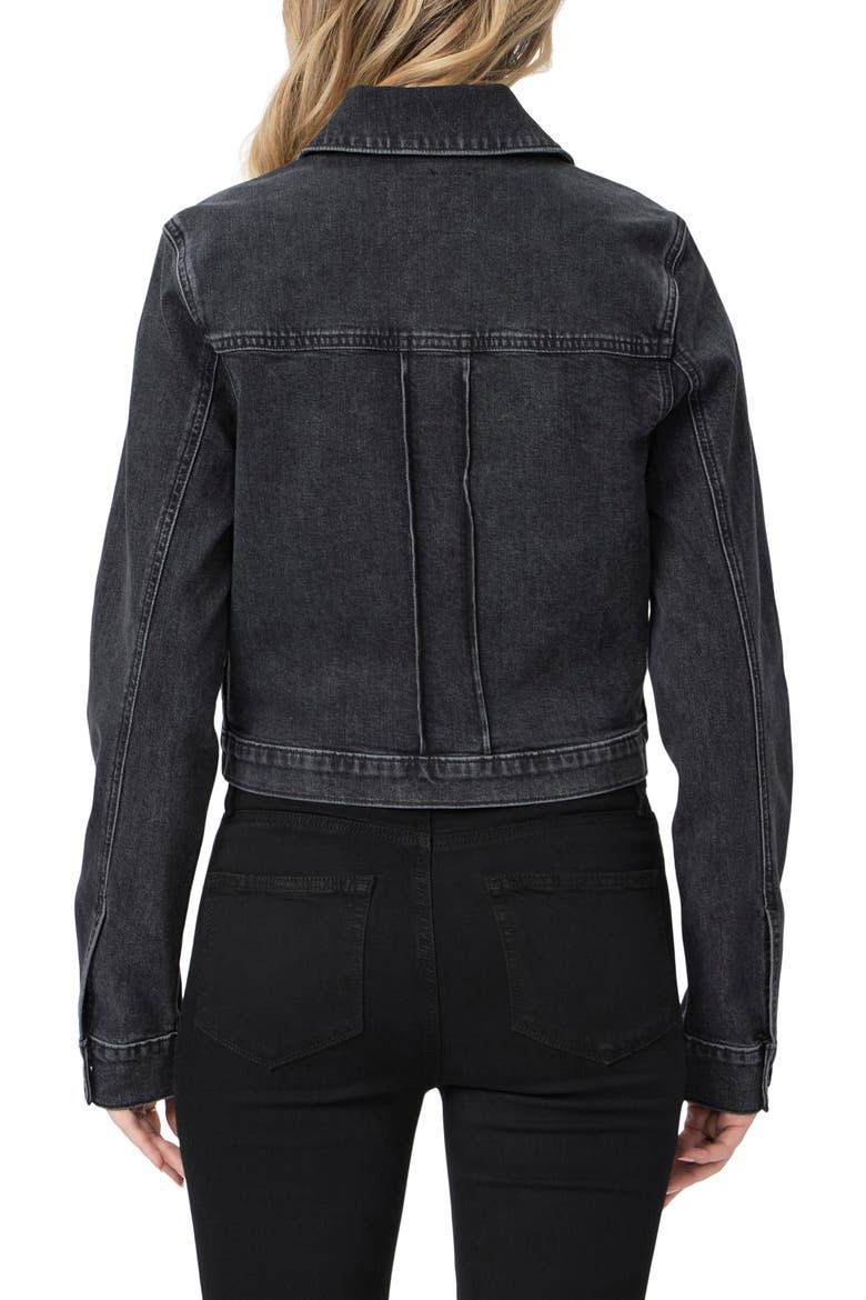 Rowan Crop Trucker Jacket, Alternate, color, BLACK MANTA DISTRESSED