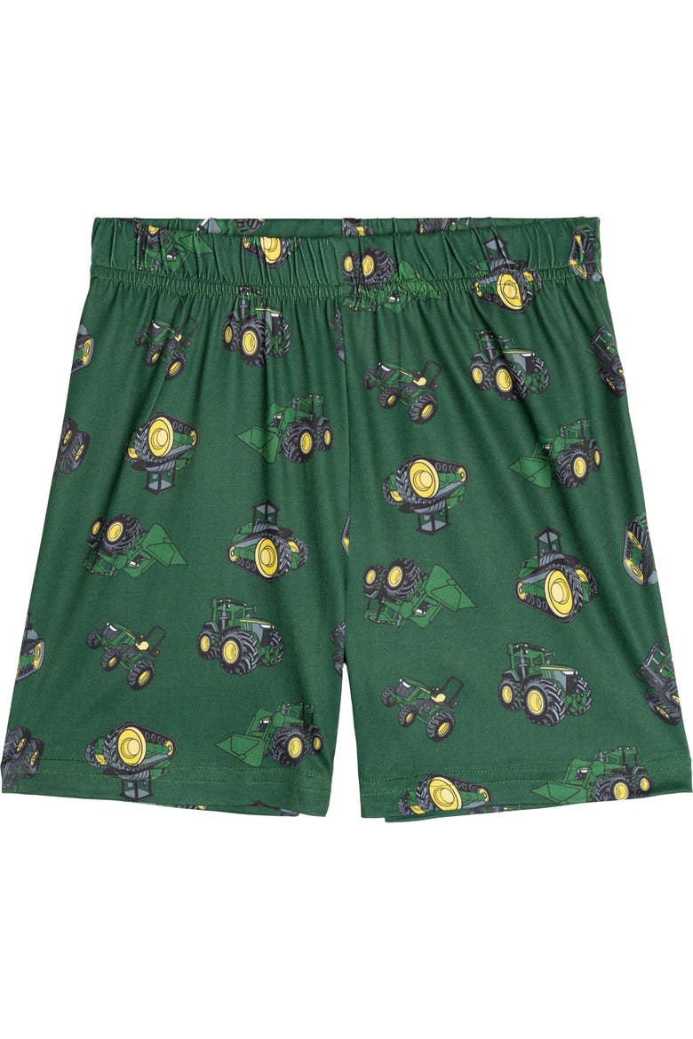 2-Piece Pajama Shirt and Shorts Set, Alternate, color, Forest Green Tractors