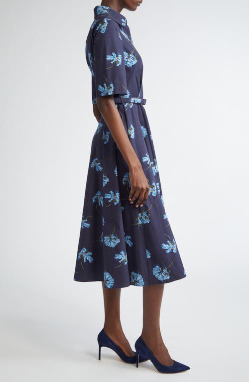EMILIA WICKSTEAD EMILIA WICKSTEAD RUBIE BELTED COTTON POPLIN MIDI SHIRTDRESS