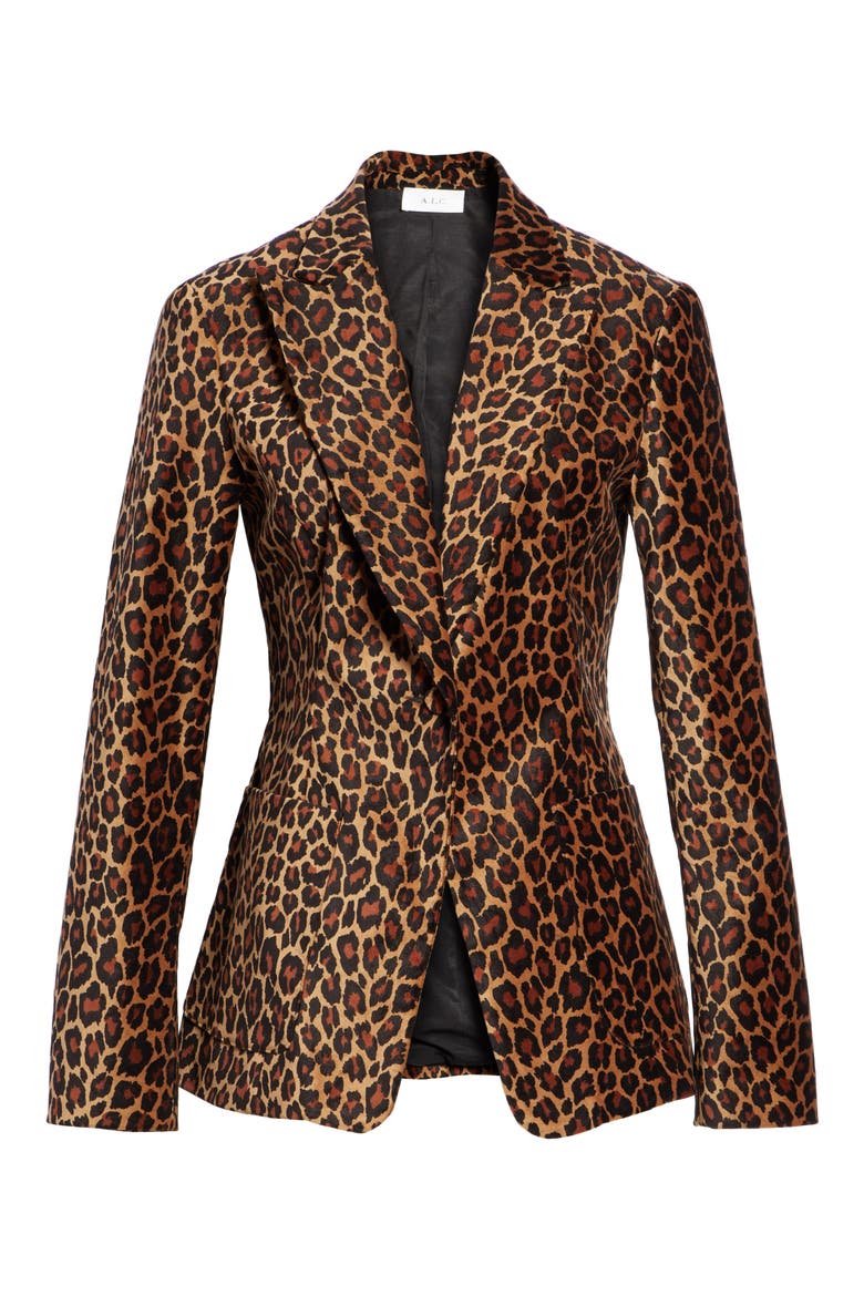 Mercer Marina Leopard Print Jacket, Alternate, color, NATURAL