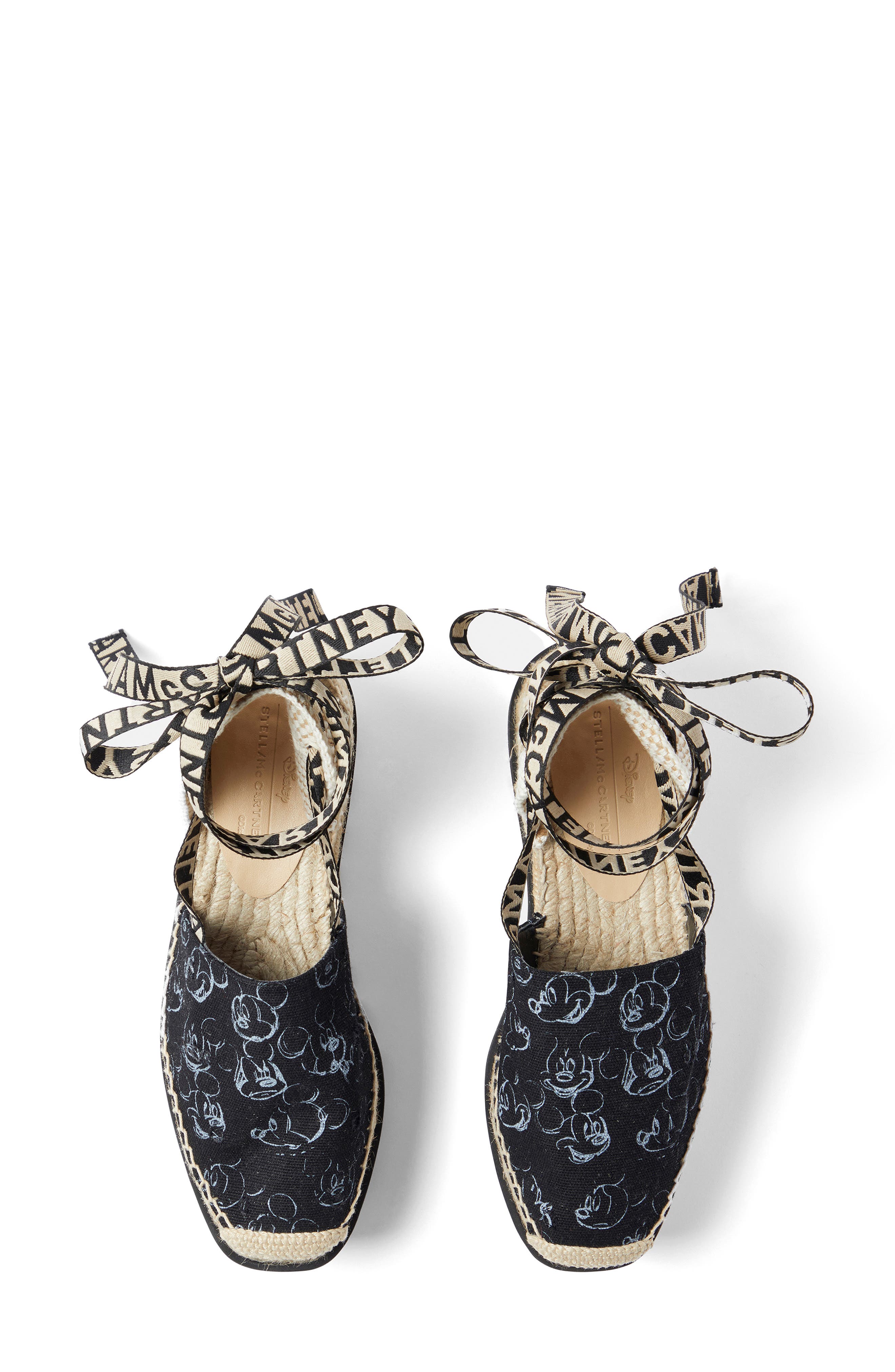 Stella McCartney x Disney Gaia Mickey Mouse Platform Espadrille, Alternate, color, 