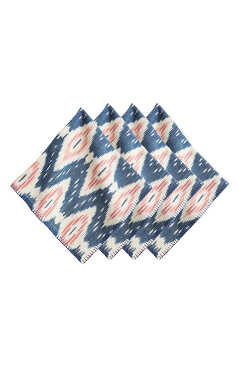 Ikat Set of 4 Cotton Napkins