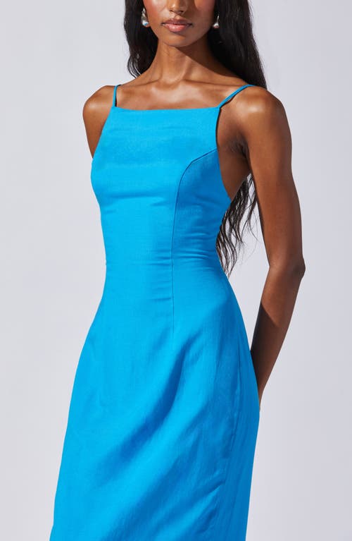 Astr The Label Open Back Maxi Dress In Bright Blue