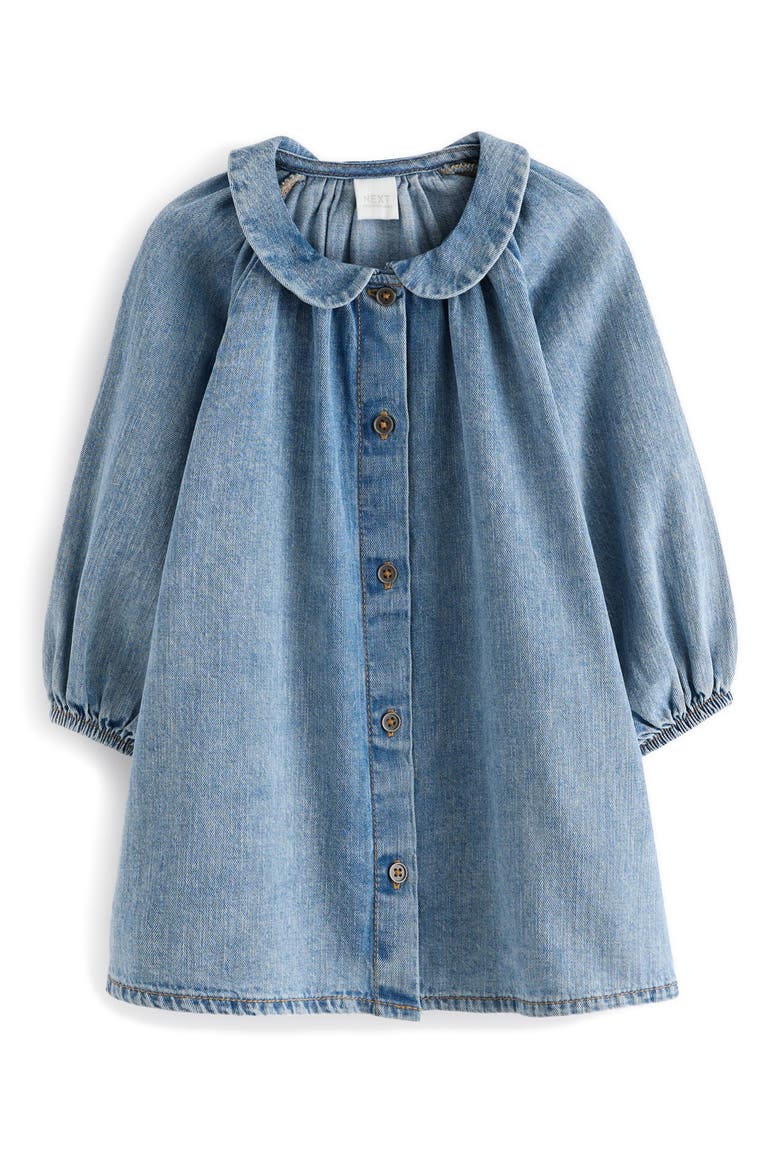 Kids' Long Sleeve Denim Shirtdress, Main, color, BLUE