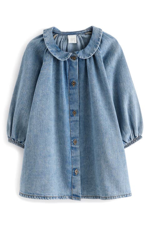 Kids' Long Sleeve Denim Shirtdress (Little Kid)