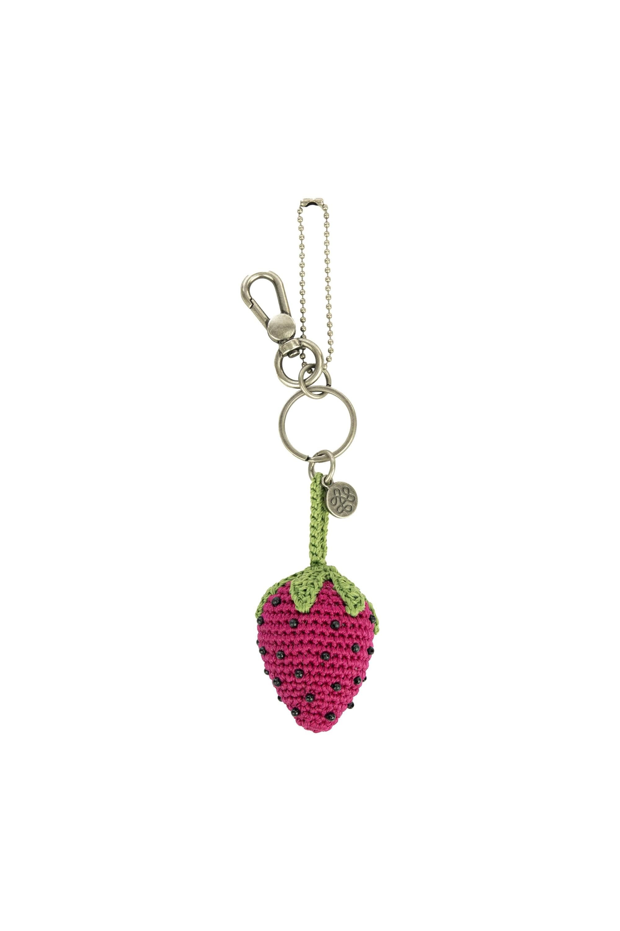 The Sak Yarnicharmz Hand Crochet Dangle - Food, Alternate, color, Strawberry