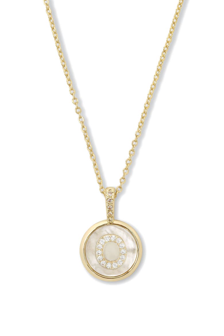 Baby Love Letters Initial Pendant Necklace, Main, color, GOLD O