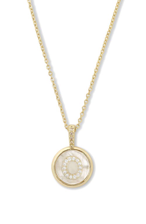 Melinda Maria Baby Love Letters Initial Pendant Necklace In Gold O