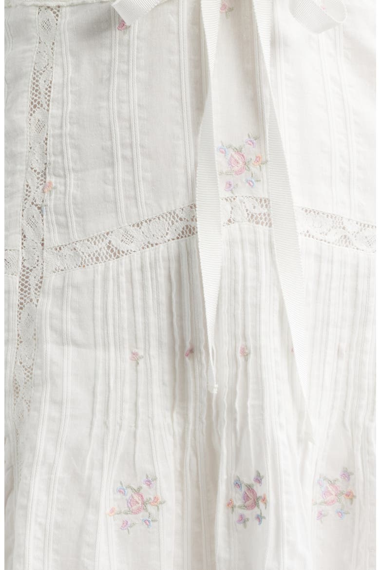 Sibelle Lace Cotton Minidress, Alternate, color, SUN BLEACHED MEADOW