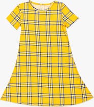 Bellabu Bear Kids' Clueless Total Betty Plaid Short Sleeve Dress