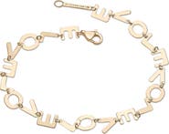 LANA 14K Gold Laser Love Chain Bracelet