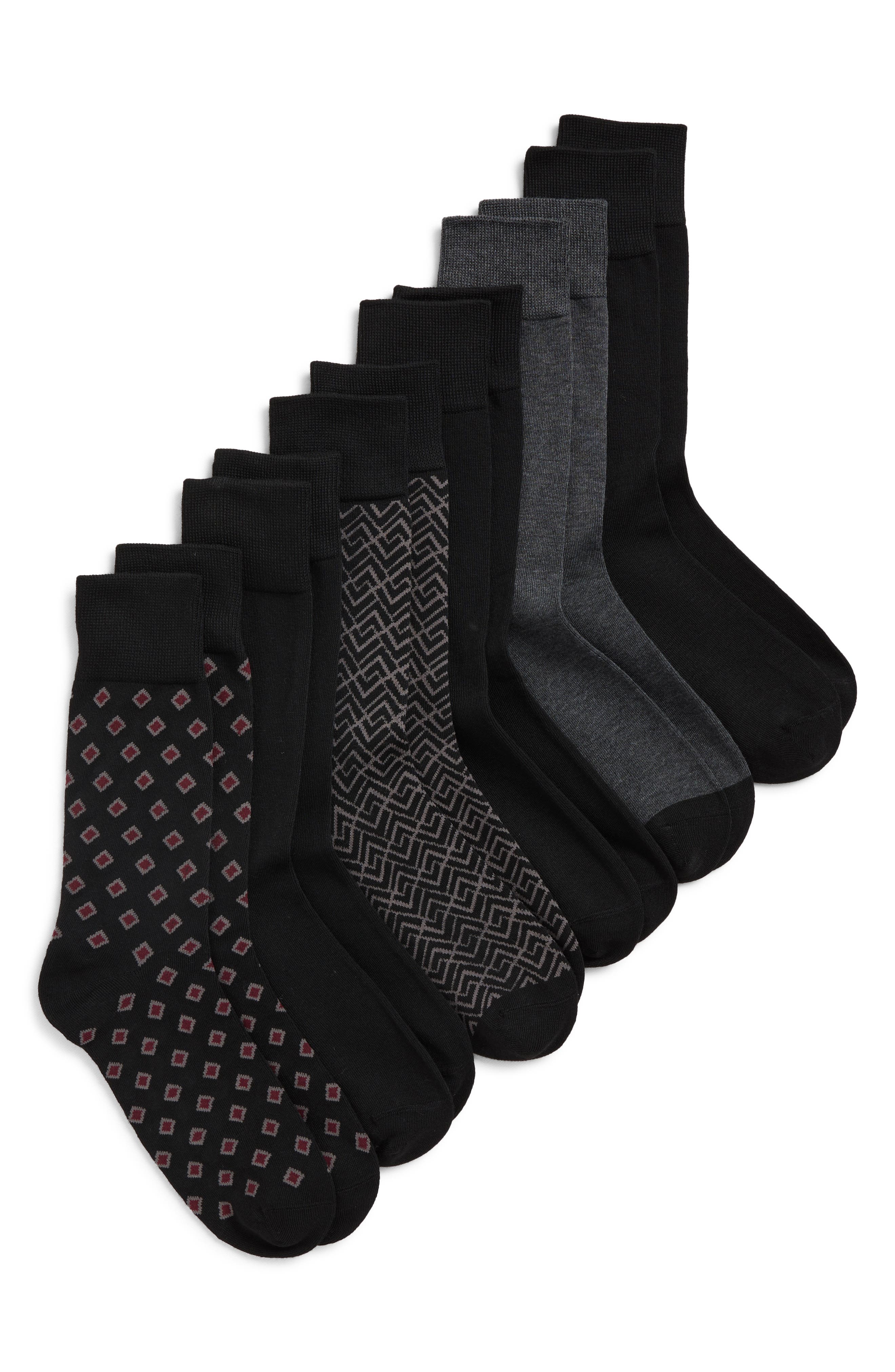 Assorted 6-Pack Crew Dress Socks