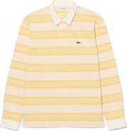 Lacoste Stripe Long Sleeve Rugby Polo