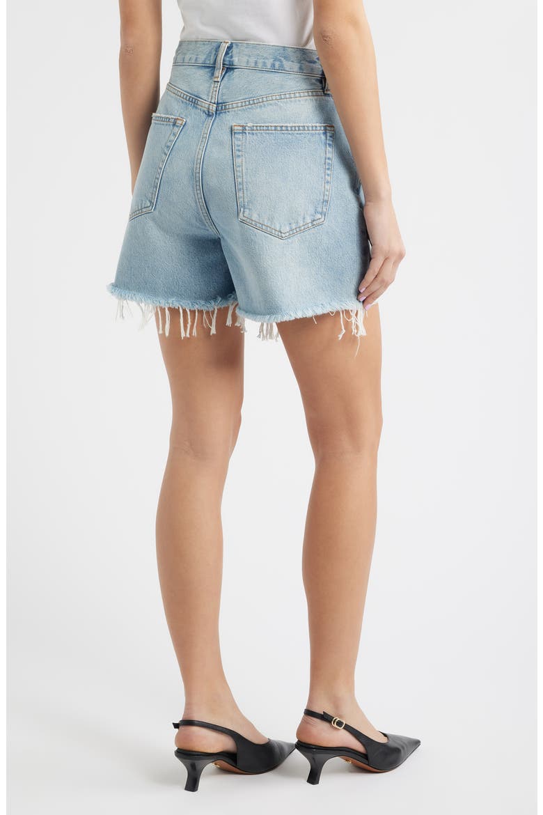 The Everyday Fray Hem High Waist Denim Shorts, Alternate, color, SWINDLE
