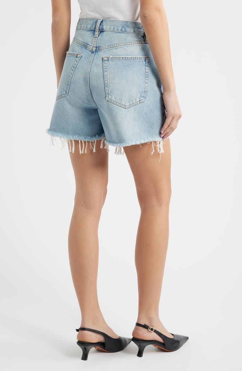 FRAME The Everyday Fray Hem High Waist Denim Shorts, Alternate, color, Swindle