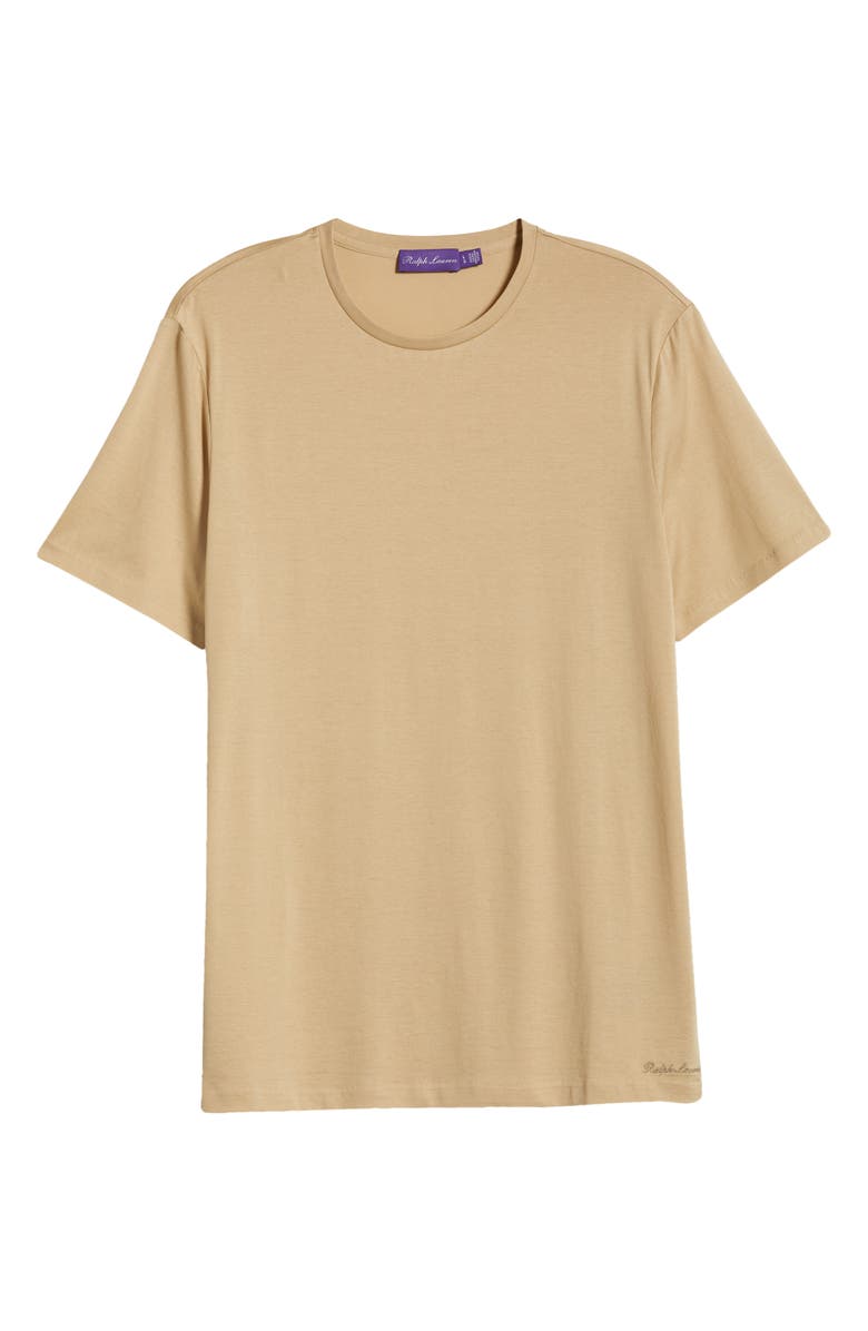 Ralph Lauren Purple Label Luxury Lisle Logo Embroidered Cotton T-Shirt, Alternate, color, 