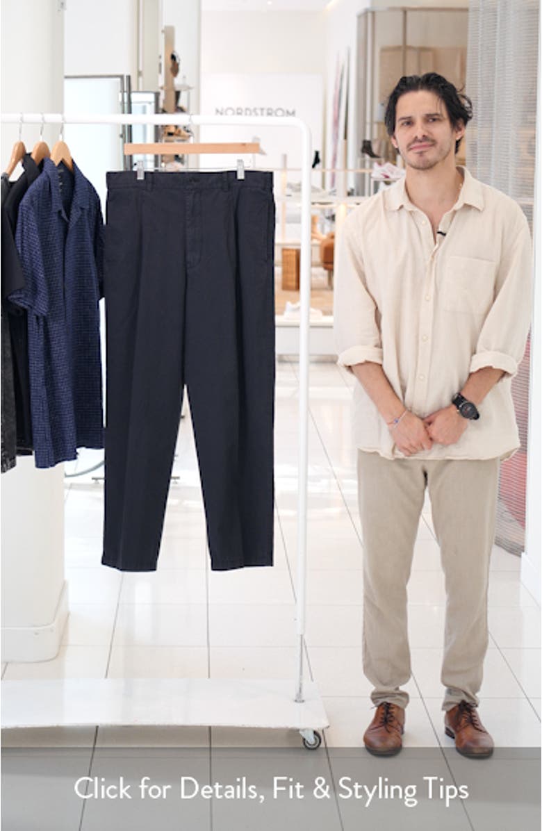 Georges Pleated Cotton Pants, sales video thumbnail