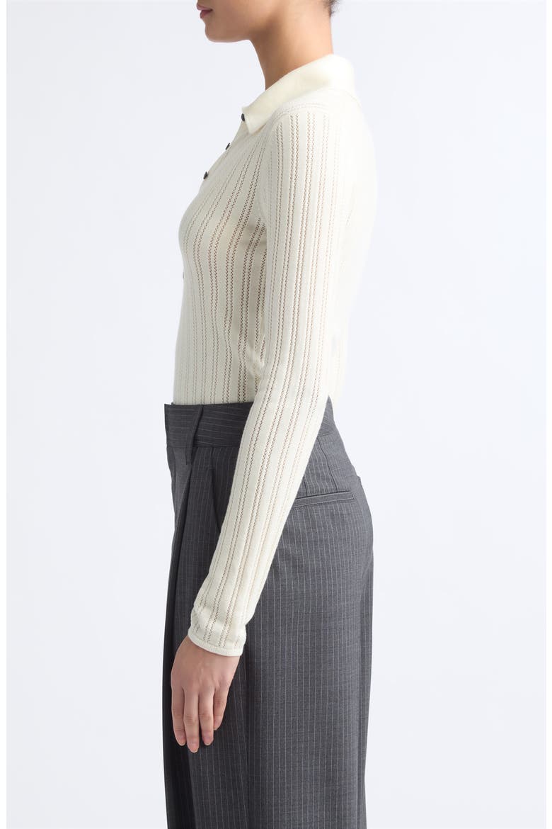 Thermal Merino Wool Polo, Alternate, color, IVORY