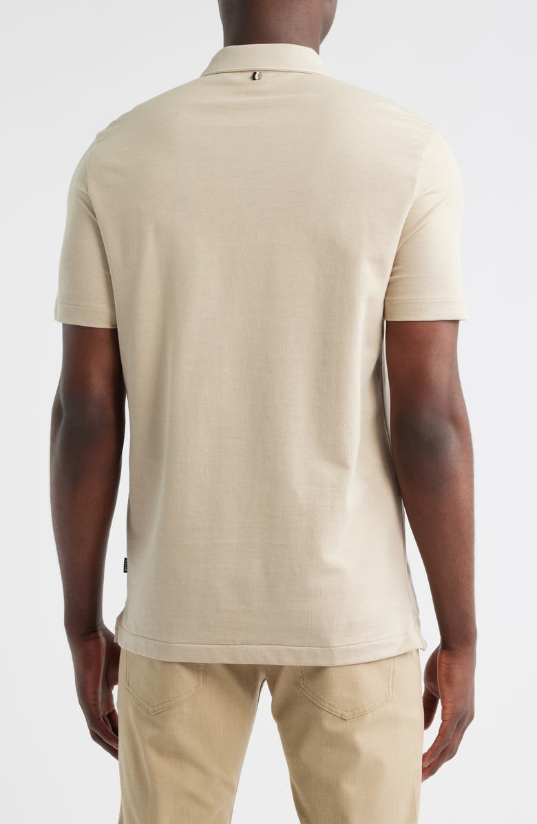 BOSS Pitton Slim Fit Mercerized Cotton Polo, Alternate, color, Light Beige
