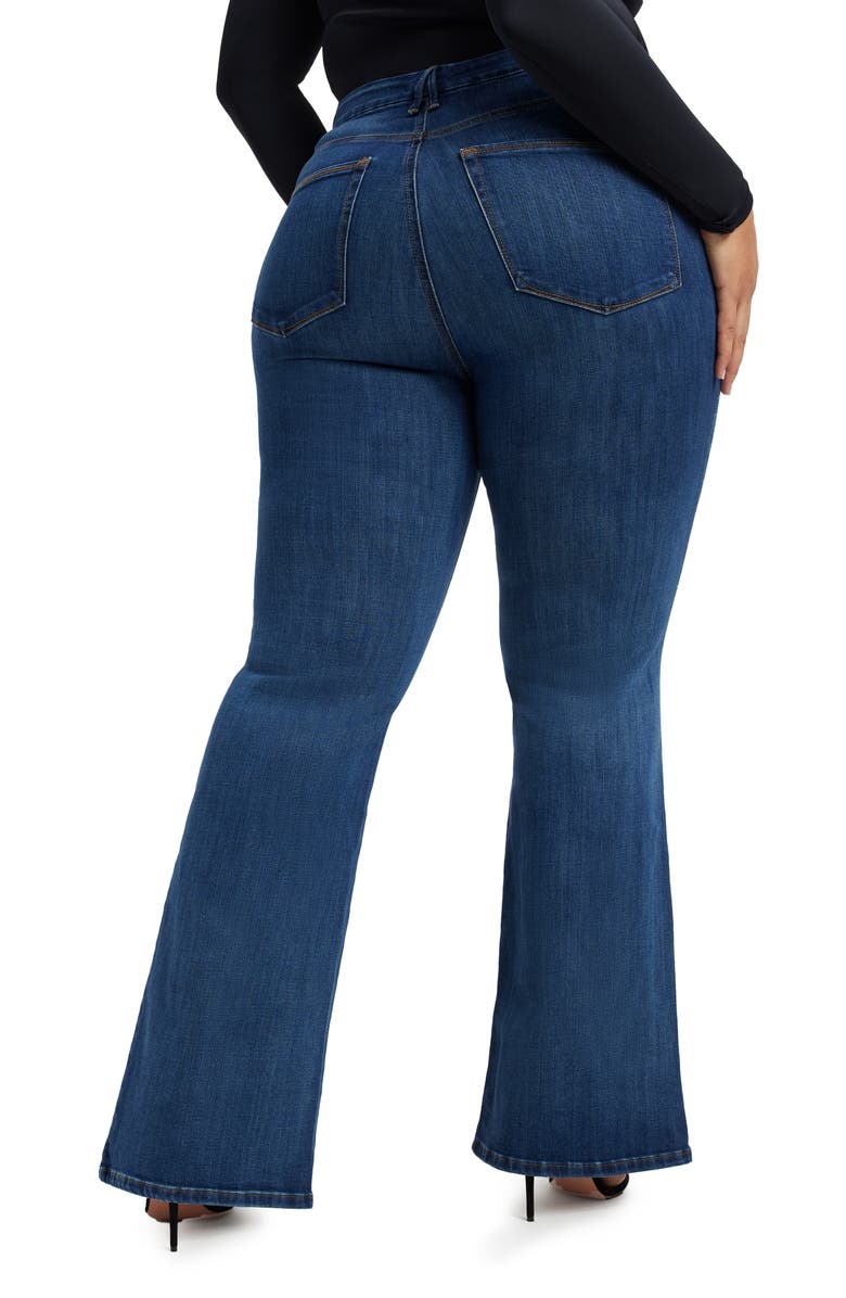 Good American Good Legs Flare Jeans, Alternate, color, Bb04