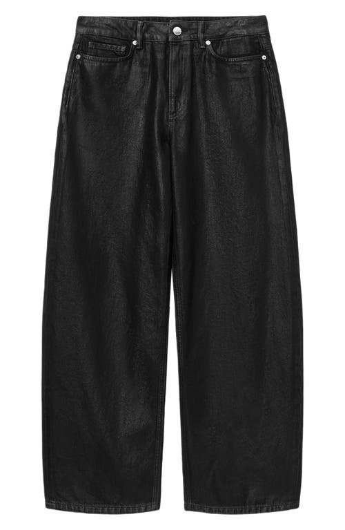 Allsaints Panelled Wide-leg Jeans In Black