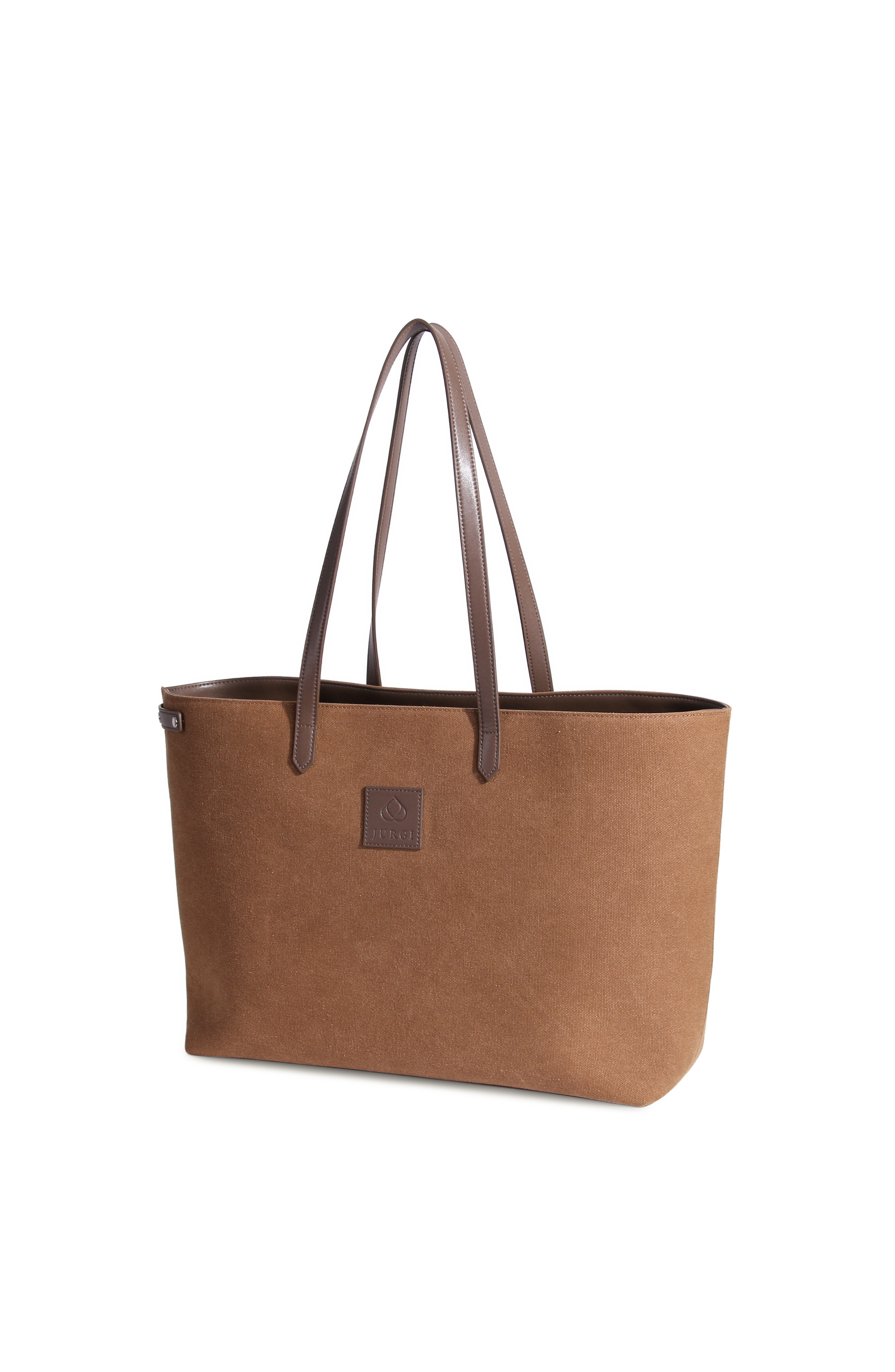 JURGI Tennis Racket Canvas and Leather Tote, Alternate, color, Camel