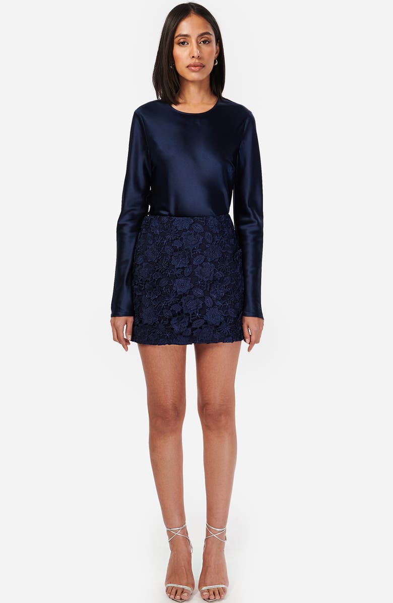 CAMI NYC Florcienta Floral Lace Miniskirt, Alternate, color,