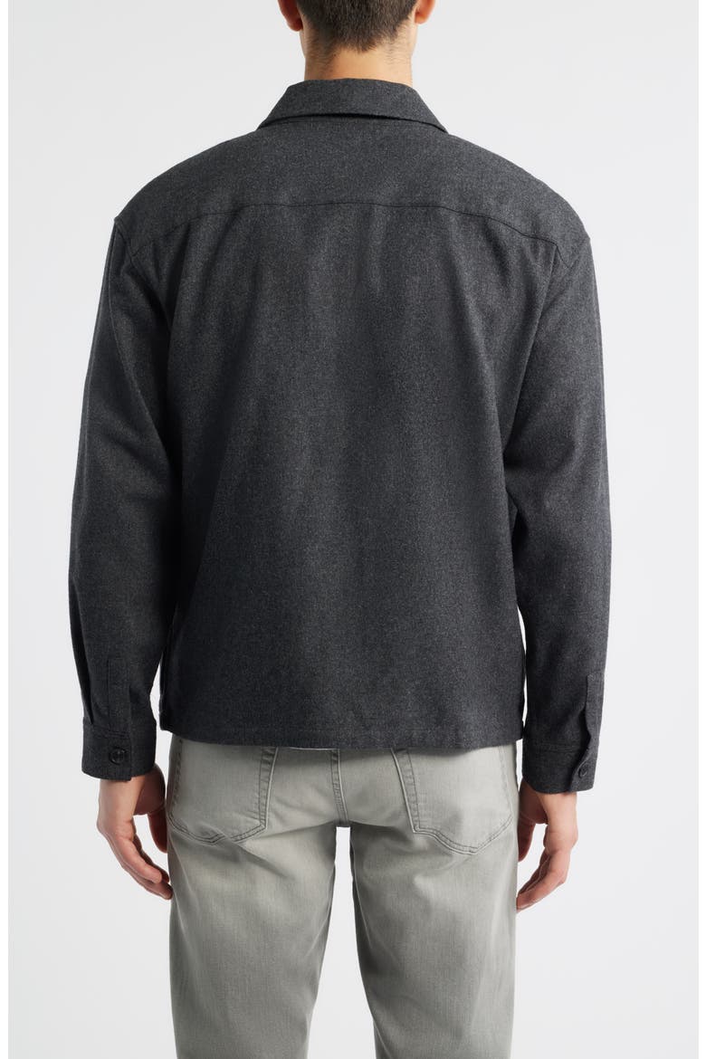 Wool Blend Overshirt, Alternate, color, GREY MELANGE