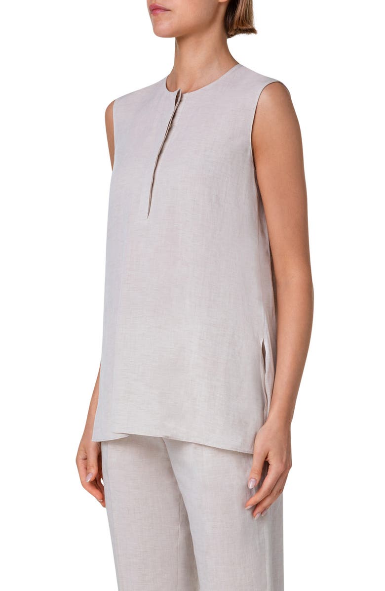 Akris punto Mélange Tunic Top, Alternate, color, Flax