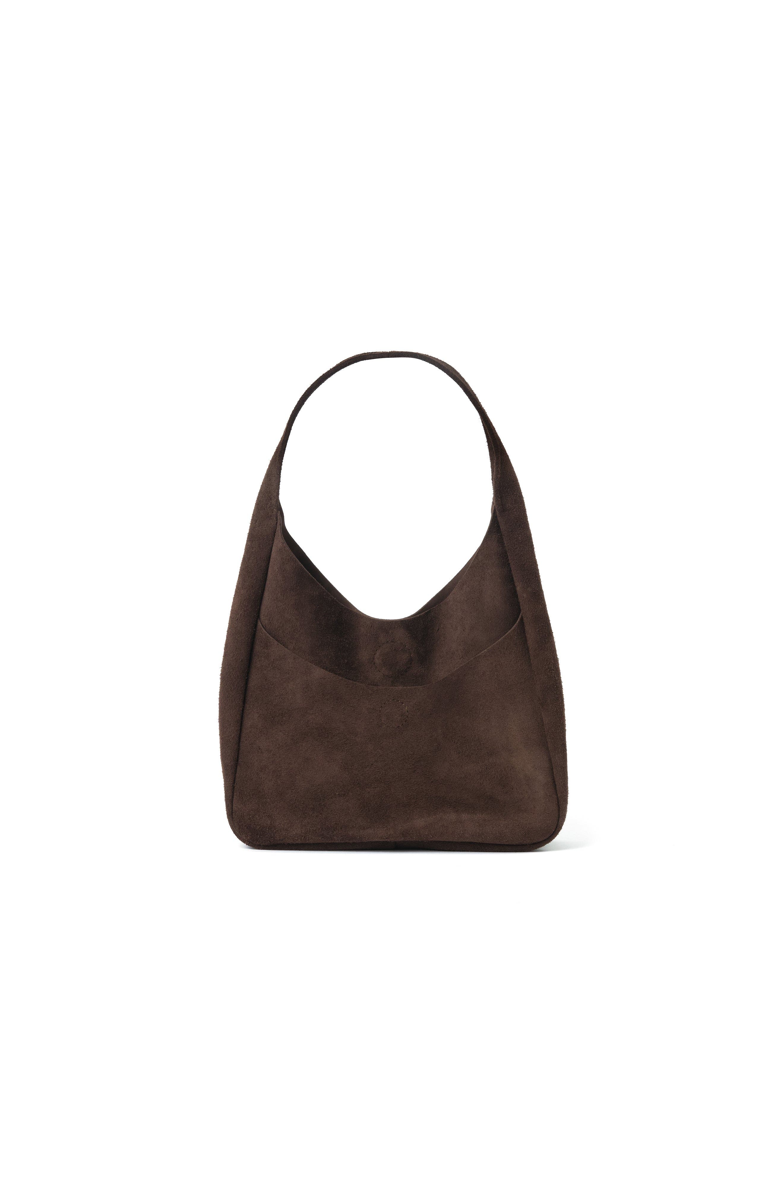 Ezra Arthur Phoebe Leather Hobo Nubuck Suede Shoulder Bag, Alternate, color, Cocoa