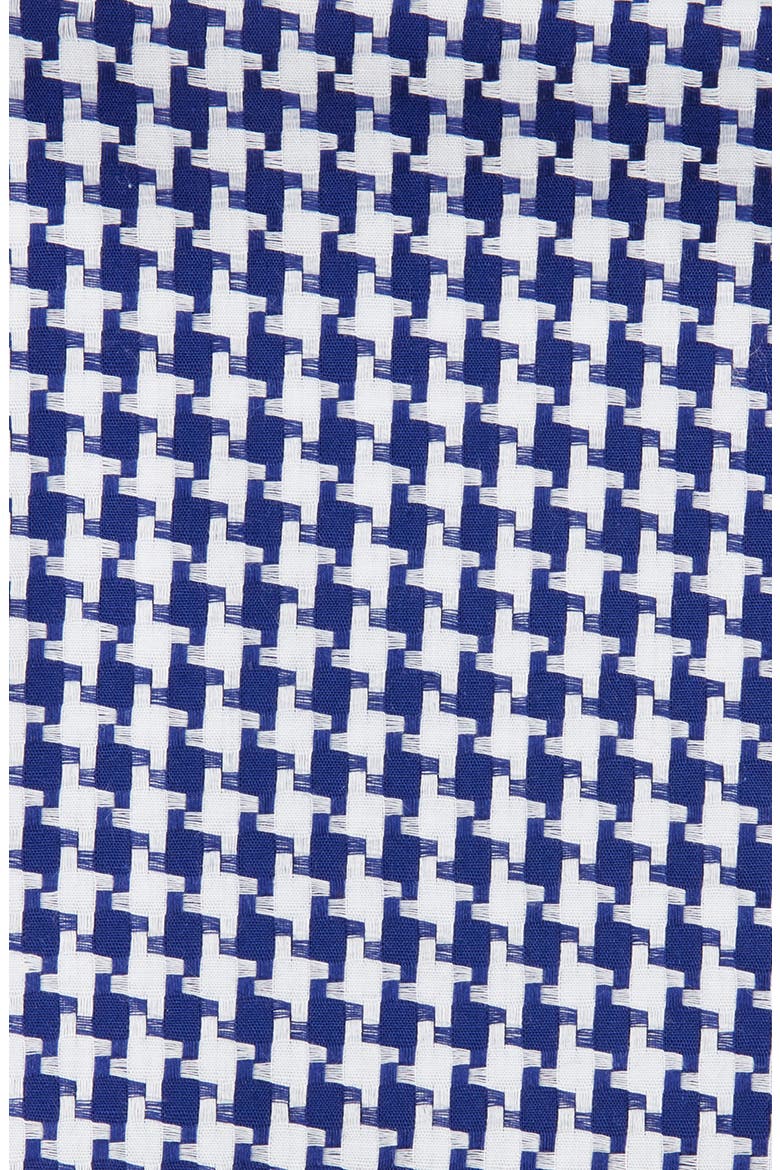 Houndstooth Cotton Pocket Square, Alternate, color, BLUE
