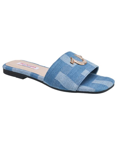 Mona Bling Logo Single Band Sandal