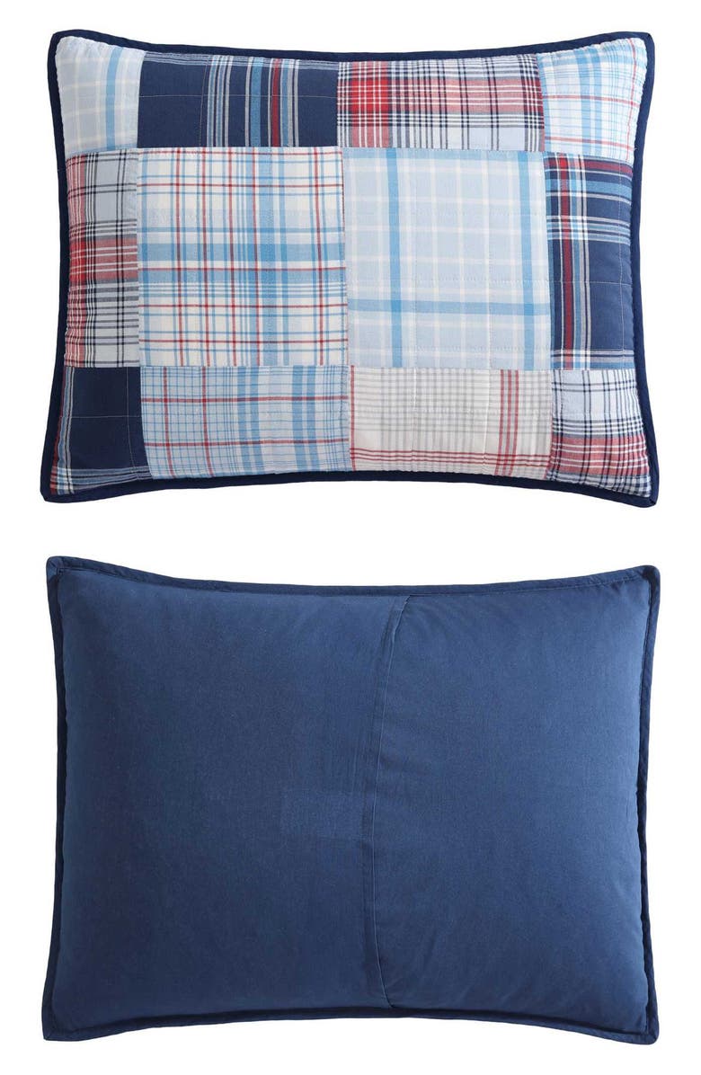 Nautica Bridgeport Waffle Grid Quilt, Alternate, color, Blue