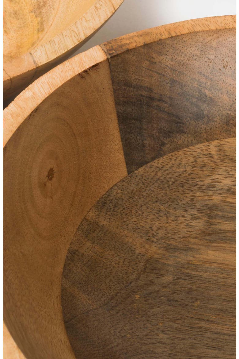 Woodform Stackable Bowls - Natural, Alternate, color, Brown