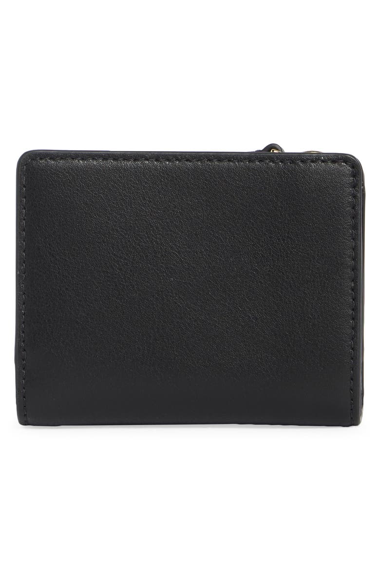 The Mini Leather Compact Wallet, Main, color, BLACK