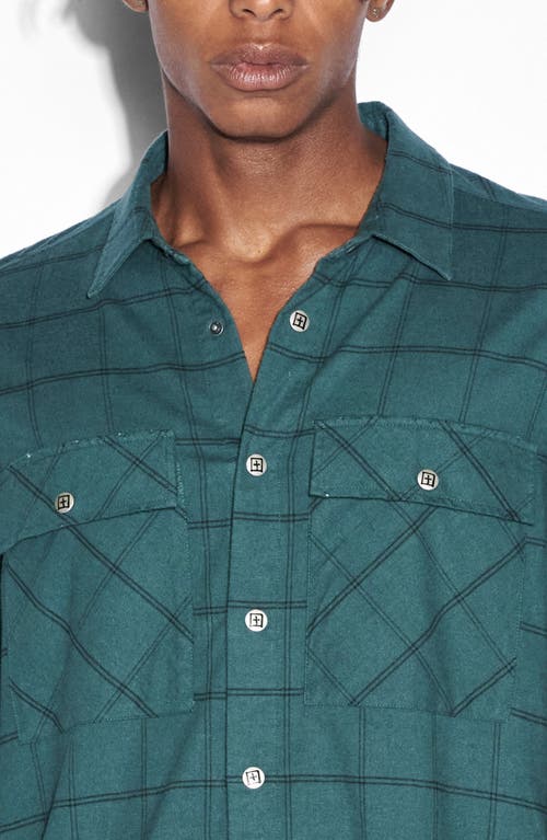 Ksubi Paradox Button-up Flannel Shirt In Green
