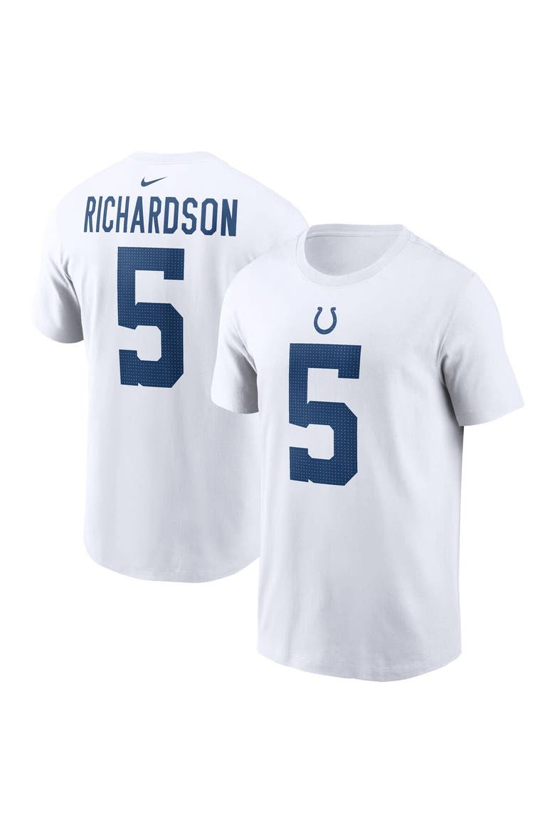 Men's Nike Anthony Richardson White Indianapolis Colts 2023 NFL Draft First Round Pick Player Name & Number T-Shirt, Main, color, White