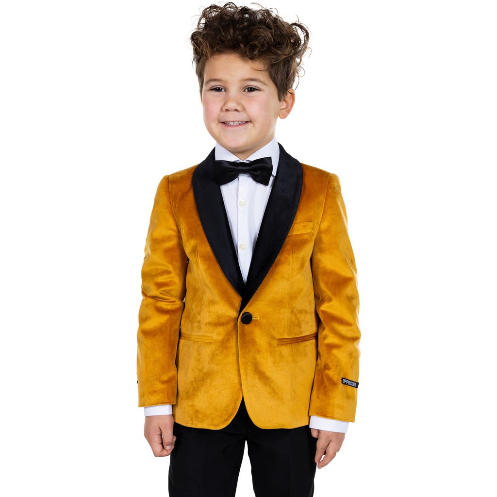 OppoSuits Kids' Gold Velvet Dinner Jacket