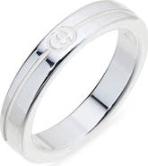 Gucci Logo Tag Sterling Silver Ring